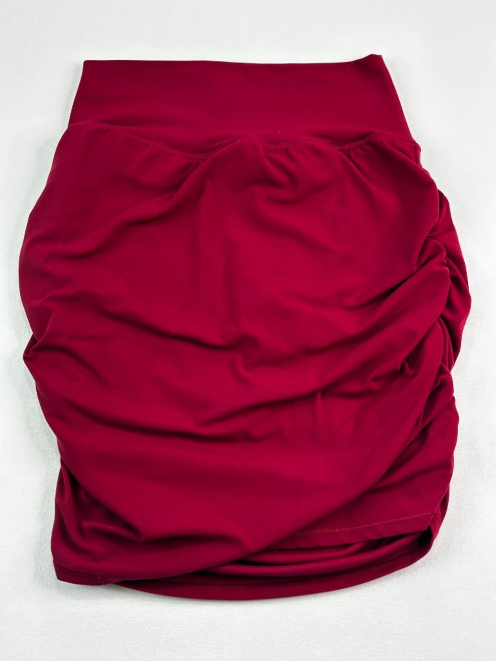 Athleta Transcend Ruched Skort Size S Small Berry Burgundy Pockets Summer SU23 - Picture 8 of 14
